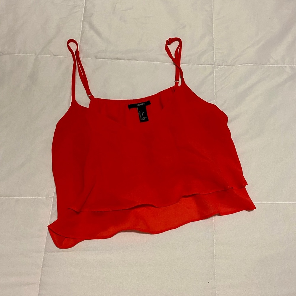 Firever21 size small orange crop top small
